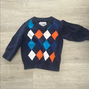 4/$30 Argyle Sweater with Blue and Orange Accents